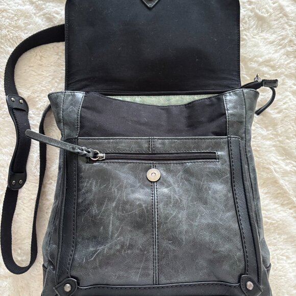 The Sak Black Leather Backpack Purse Distressed Look Leather main image 9